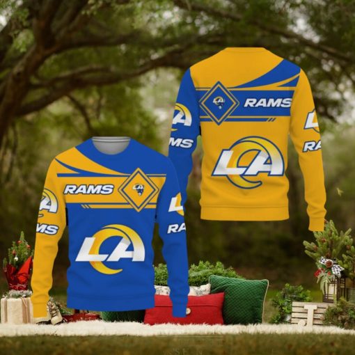 Los Angeles Rams American Sports Team Champions Sports Love Ugly Christmas Sweater Men And Women Gift For Fans Holidays