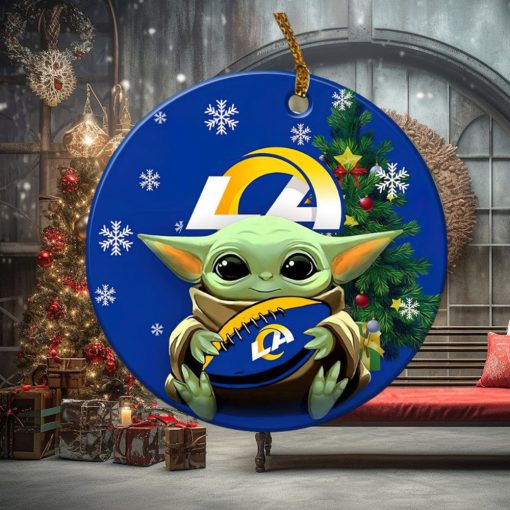 Los Angeles Rams Baby Yoda NFL Football Ornaments