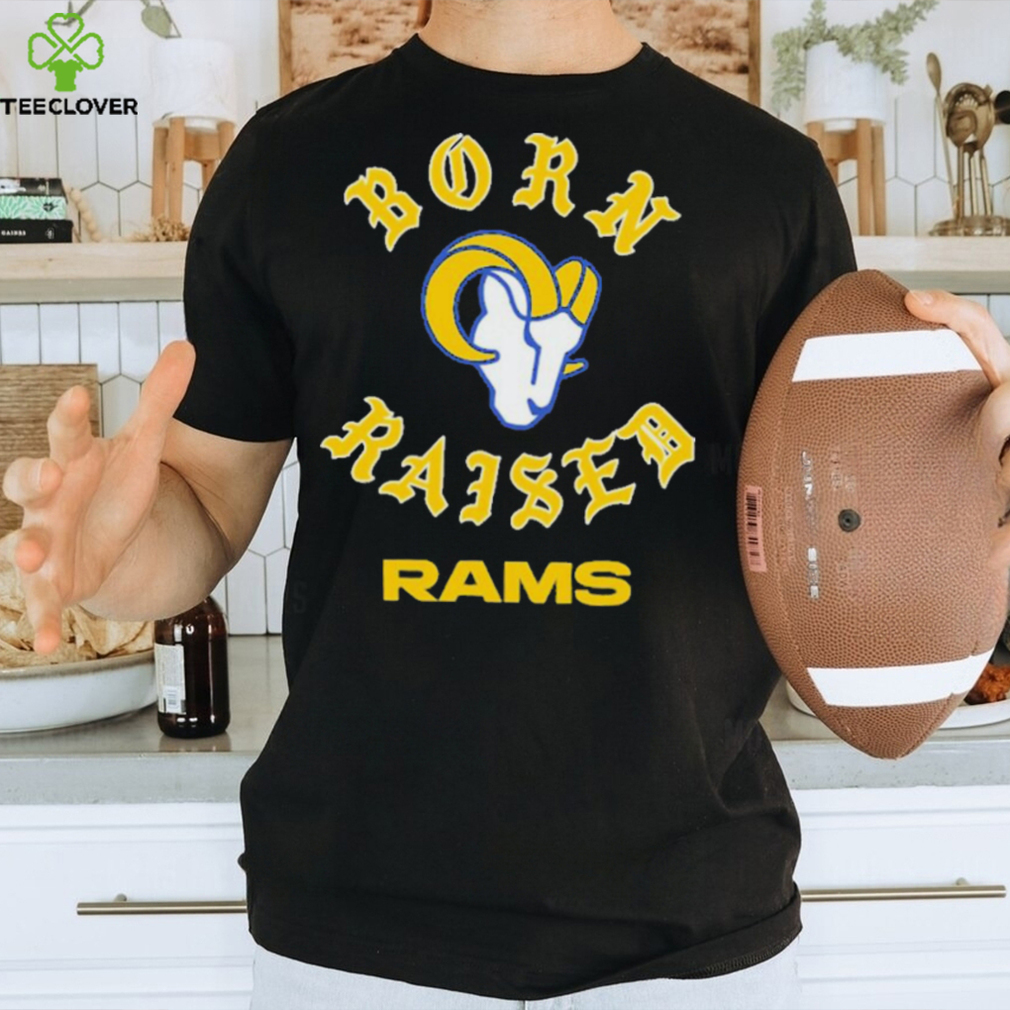 Unisex Born x Raised Black Los Angeles Rams T-Shirt Size: Extra Large