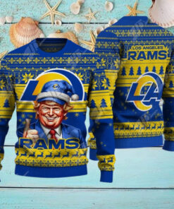 Los Angeles Rams Christmas Donald Trump Knitted Sweater