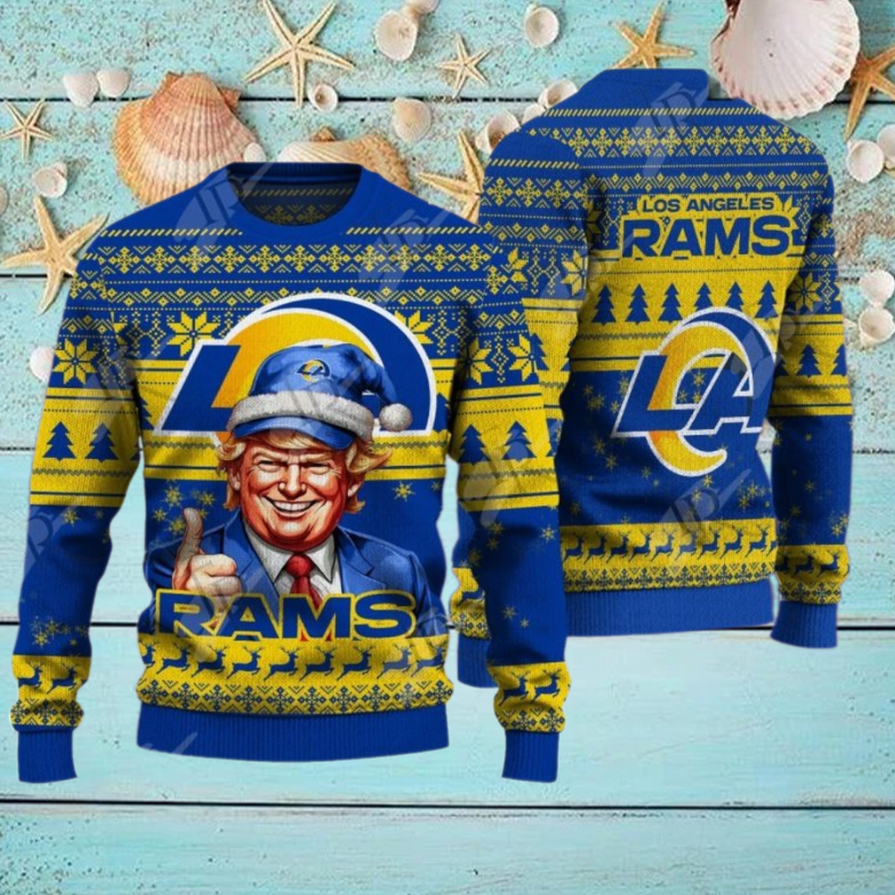 Los Angeles Rams Christmas Donald Trump Knitted Sweater Los Angeles Rams Christmas Donald Trump Knitted Sweater