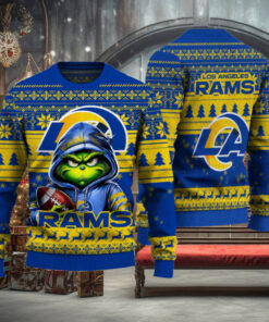 Los Angeles Rams Christmas Grinch Knitted Sweater