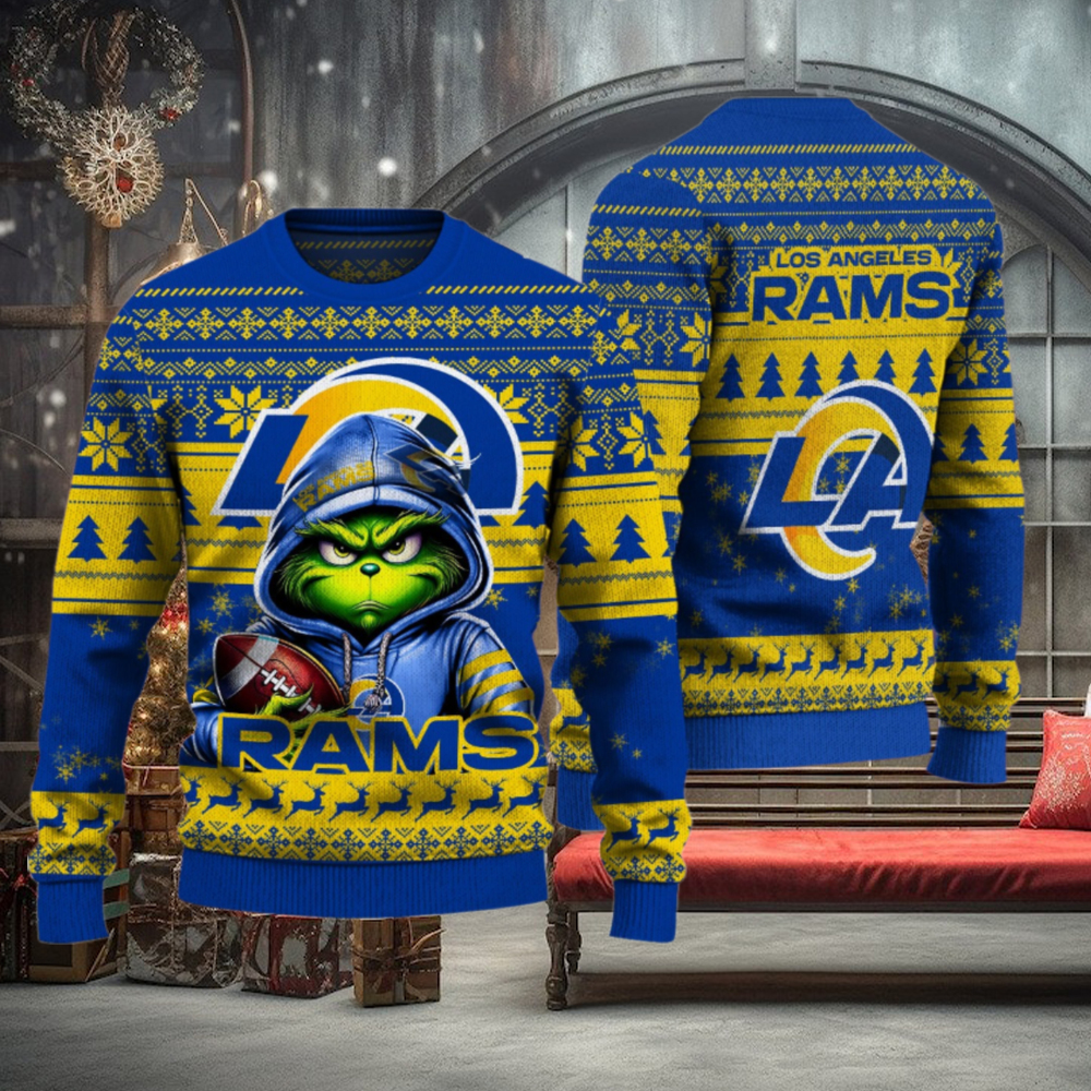 Los Angeles Rams Christmas Grinch Knitted Sweater Los Angeles Rams Christmas Grinch Knitted Sweater