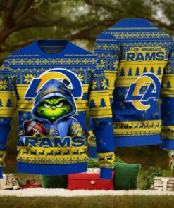 Los Angeles Rams Christmas Grinch Knitted Sweater