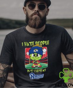 Los Angeles Rams Christmas Merch Santa Grinch Chibi I Hate People But I Love My Los Angeles Rams Christmas Shirt
