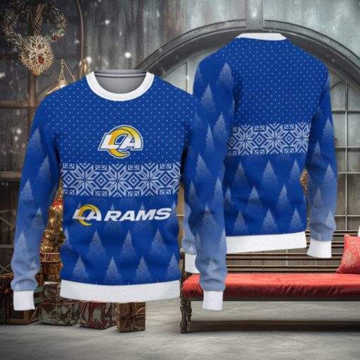 Los Angeles Rams Fans Pattern Traditional Knitted Christmas Sweater