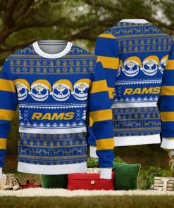 Los Angeles Rams Fans Reindeer Pattern Ugly Christmas Sweater Gift