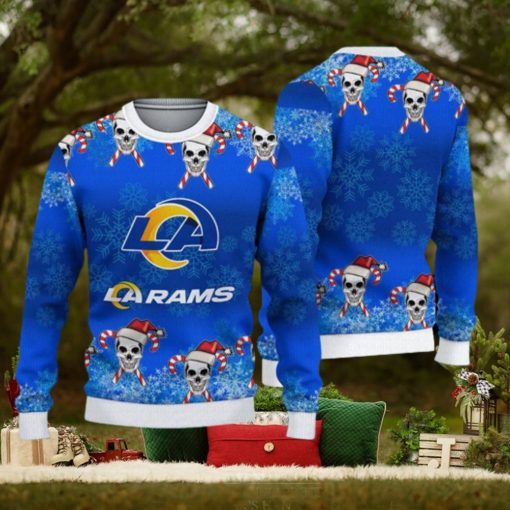 Los Angeles Rams Fans Skull Family Knitted Christmas Sweater