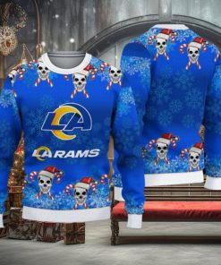 Los Angeles Rams Fans Skull Family Knitted Christmas Sweater