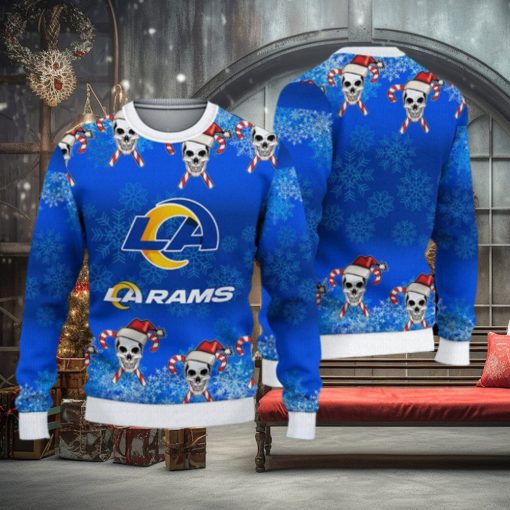 Los Angeles Rams Fans Skull Family Knitted Christmas Sweater