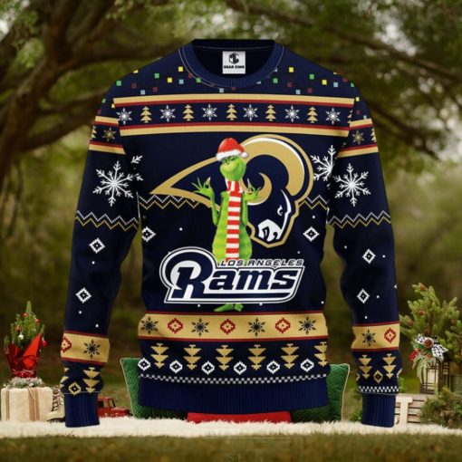 Los Angeles Rams Funny Grinch Christmas Ugly Sweater