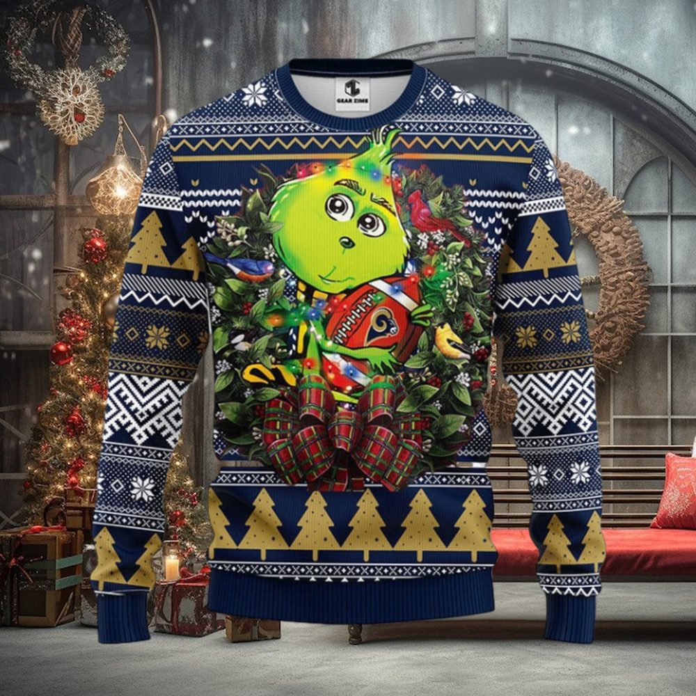 Los Angeles Rams Grinch Hug Christmas Ugly Sweater Los Angeles Rams Grinch Hug Christmas Ugly Sweater