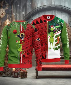 Los Angeles Rams Grinch & Scooby Doo Christmas Ugly Sweater