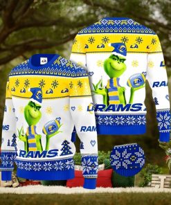 Los Angeles Rams Grinch Ugly Christmas Sweater Xmas 3D Printed Christmas Sweater Gift