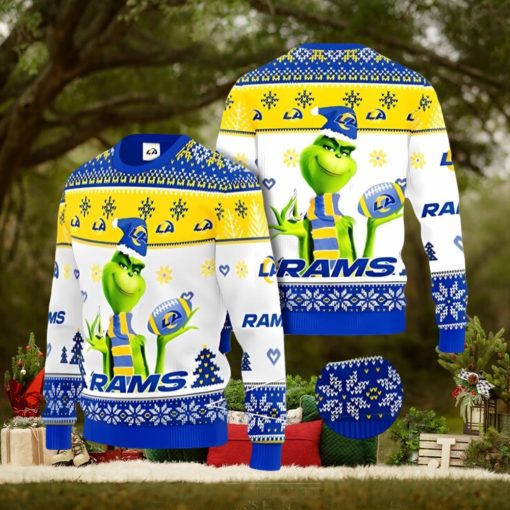 Los Angeles Rams Grinch Ugly Christmas Sweater Xmas 3D Printed Christmas Sweater Gift
