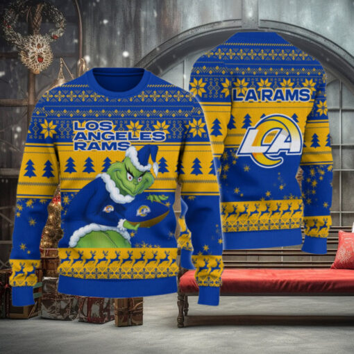 Los Angeles Rams Grinch Ugly Christmas Sweater