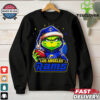 Los Angeles Chargers Grinch wearing Santa hat Christmas 2024 shirt