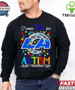 Los Angeles Rams I wear blue for Autism accept understand love T shirt
