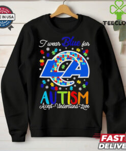Los Angeles Rams I wear blue for Autism accept understand love T shirt