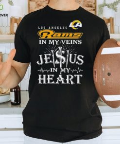 Los Angeles Rams In My Vien Jesus In My Heart Logo Shirt