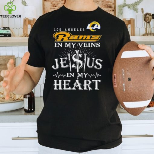 Los Angeles Rams In My Vien Jesus In My Heart Logo Shirt