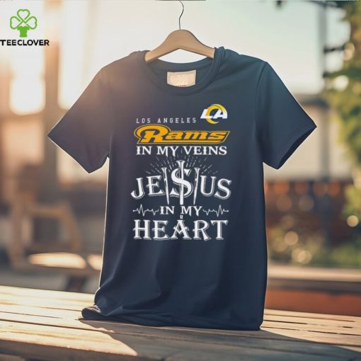 Los Angeles Rams In My Vien Jesus In My Heart Logo Shirt