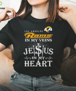 Los Angeles Rams In My Vien Jesus In My Heart Logo Shirt