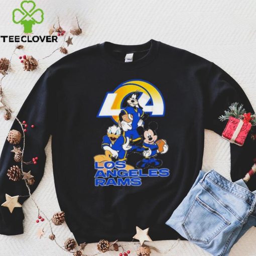 Los Angeles Rams Mickey Mouse Donald Duck Goofy Baseball Shirt