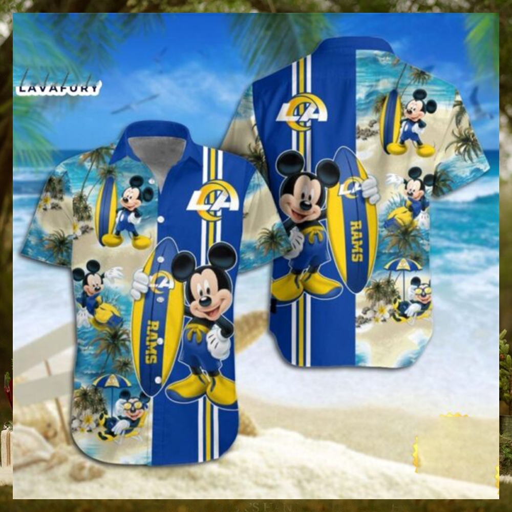 Los Angeles Rams Mickey Mouse Hawaiian Shirt Los Angeles Rams Mickey Mouse Hawaiian Shirt