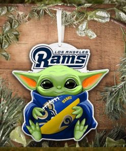 Los Angeles Rams NFL Baby Yoda Star Wars Christmas Ornament