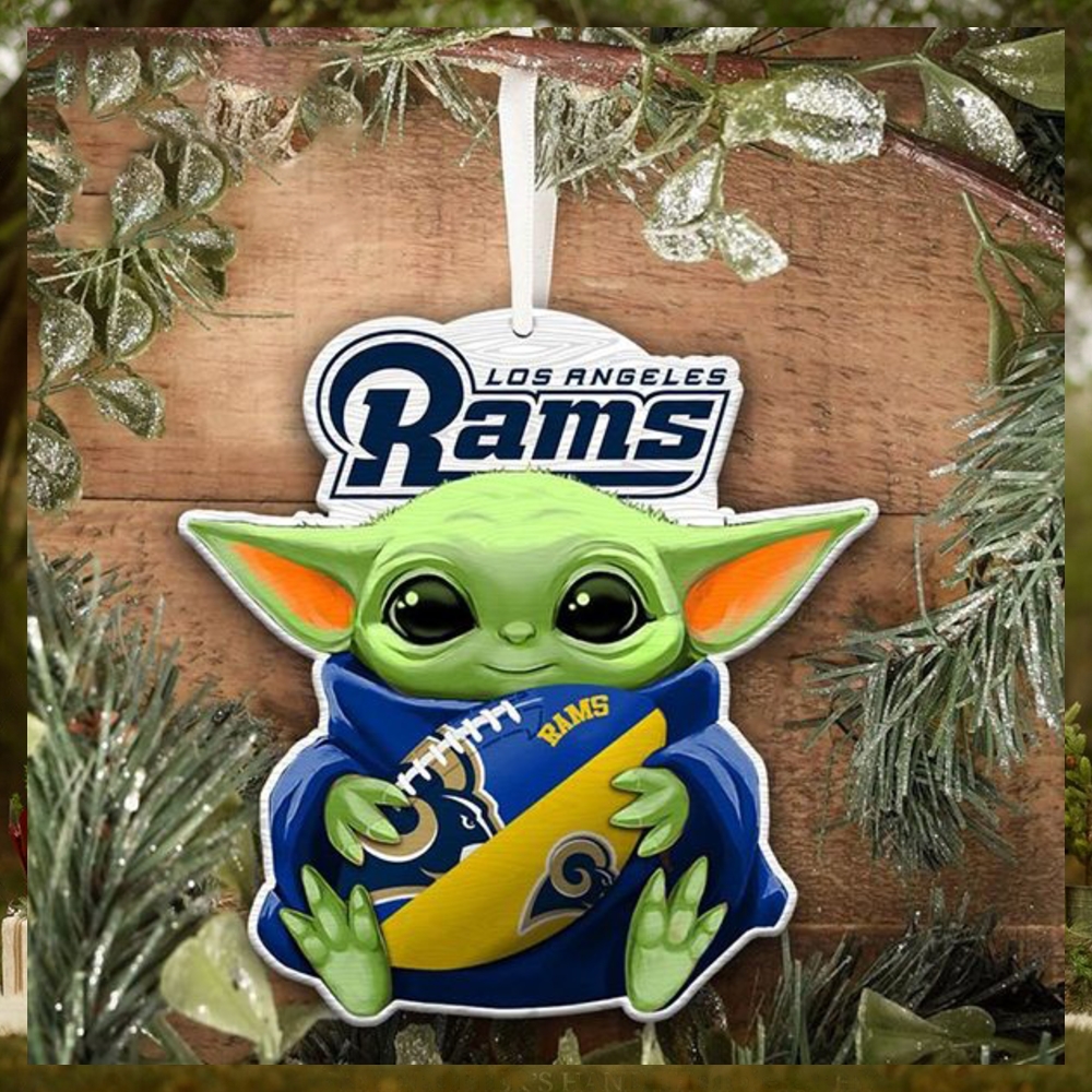 Los Angeles Rams NFL Baby Yoda Star Wars Christmas Ornament Los Angeles Rams NFL Baby Yoda Star Wars Christmas Ornament