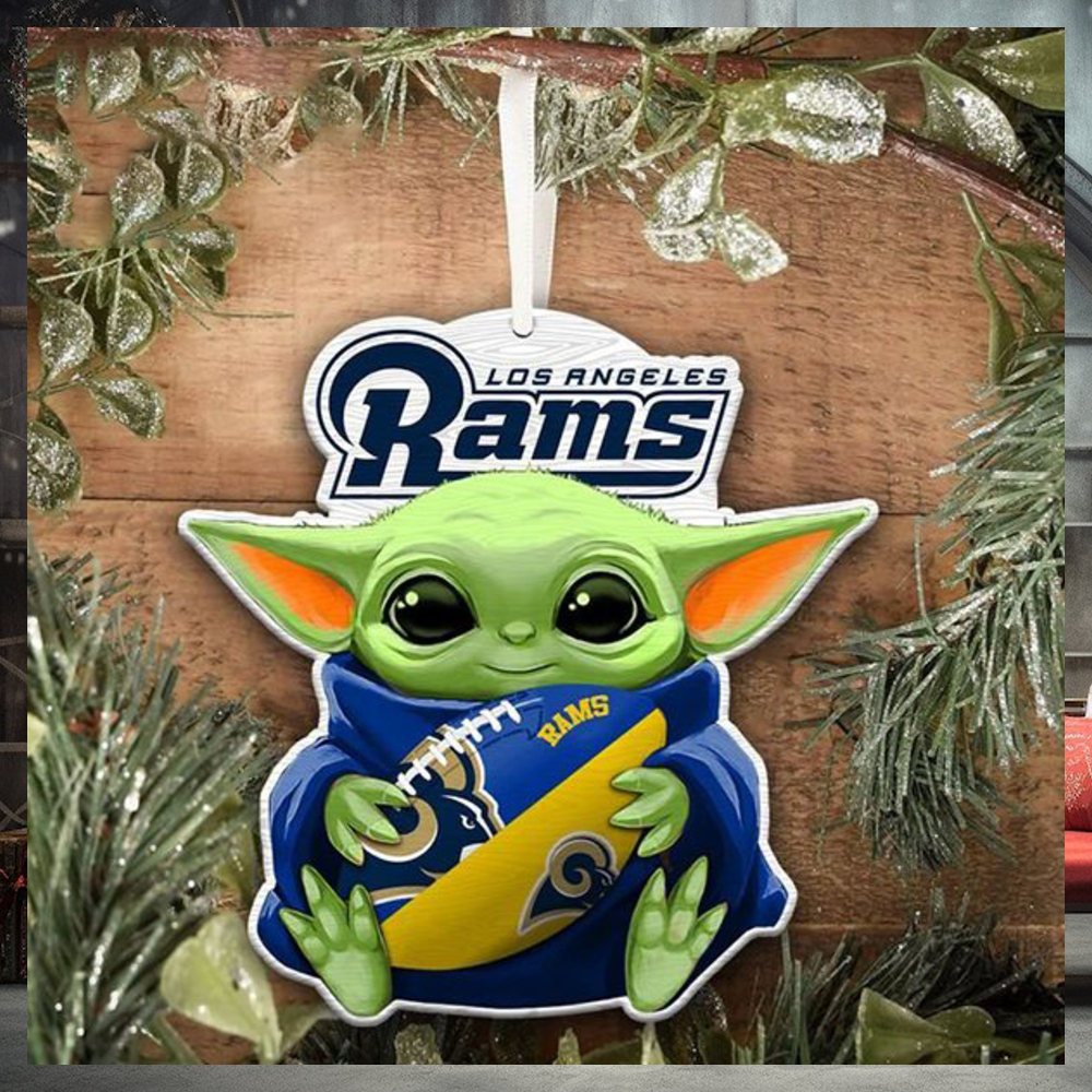 Los Angeles Rams NFL Baby Yoda Star Wars Christmas Ornament Los Angeles Rams NFL Baby Yoda Star Wars Christmas Ornament