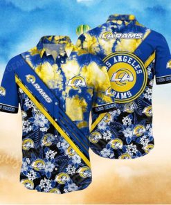 Los Angeles Rams NFL Classic Logo Beach Hawaiian Shirt Gift For Fans