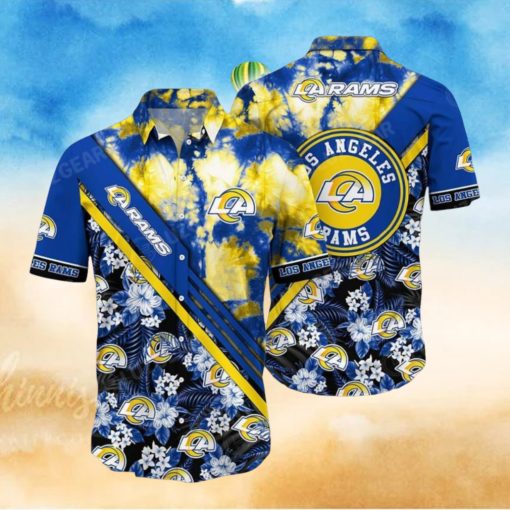 Los Angeles Rams NFL Classic Logo Beach Hawaiian Shirt Gift For Fans