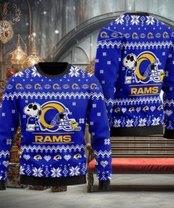 Los Angeles Rams NFL Cute The Snoopy Show Football Helmet Ugly Christmas Sweater