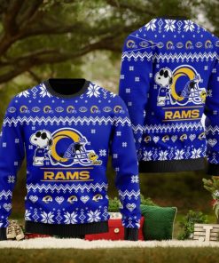 Los Angeles Rams NFL Cute The Snoopy Show Football Helmet Ugly Christmas Sweater