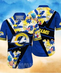 Los Angeles Rams NFL Floral All Over Printed 3D Hawaiian Shirt