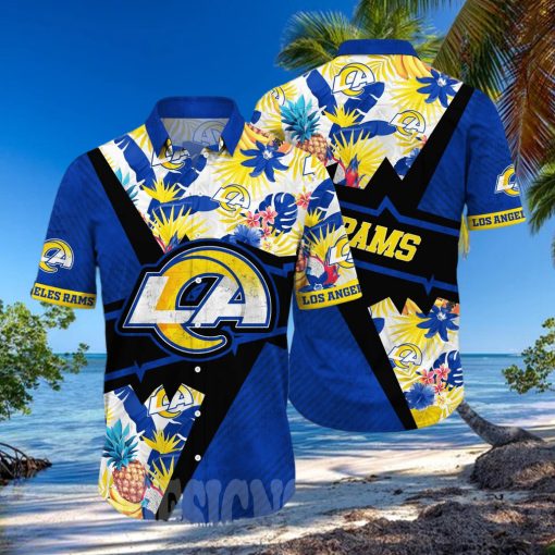 Los Angeles Rams NFL Floral All Over Printed 3D Hawaiian Shirt