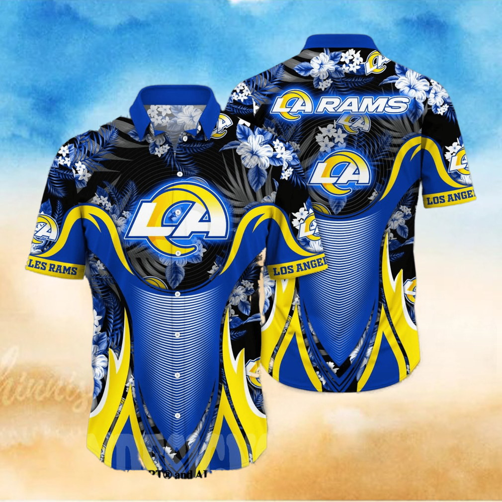 Los Angeles Rams NFL Floral Classic All Over Printed Hawaiian Shirt Los Angeles Rams NFL Floral Classic All Over Printed Hawaiian Shirt