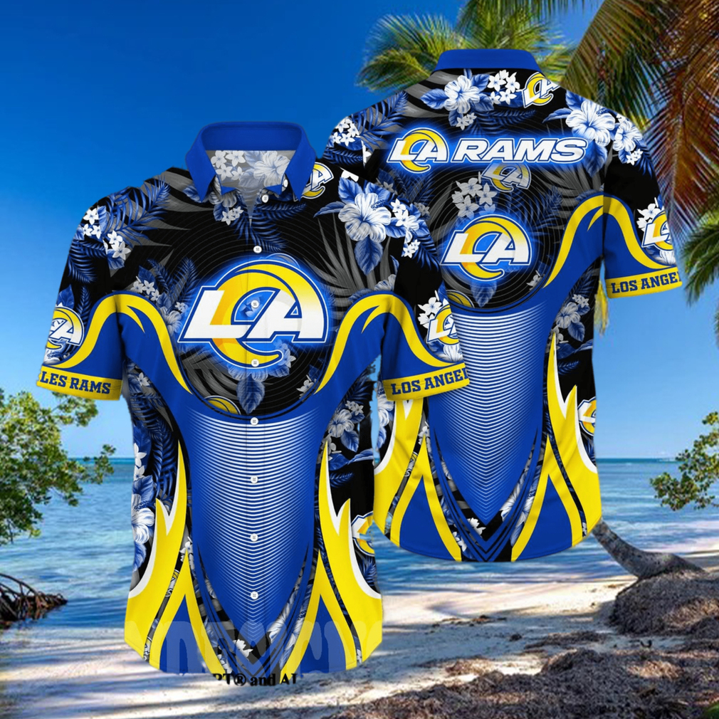 Los Angeles Rams NFL Floral Classic All Over Printed Hawaiian Shirt Los Angeles Rams NFL Floral Classic All Over Printed Hawaiian Shirt