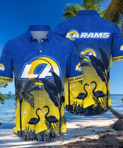 Los Angeles Rams NFL Flower Full Printed Unisex Hawaiian Shirt - Teeclover