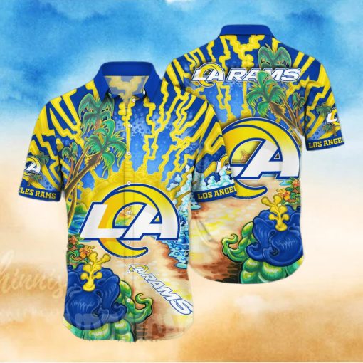 Los Angeles Rams NFL Flower Full Printing 3D Hawaiian Shirt