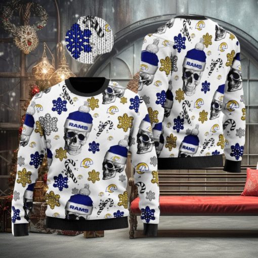 Los Angeles Rams NFL Football Team Santa Skulls Ugly Christmas Sweater