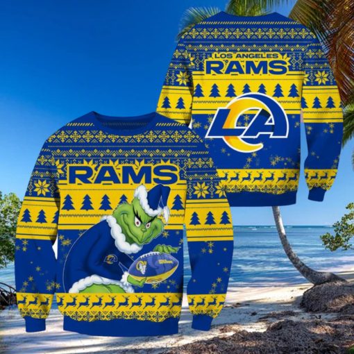 Los Angeles Rams NFL Grinch Christmas Ugly Sweater Fans Gift Funny For Men And Women