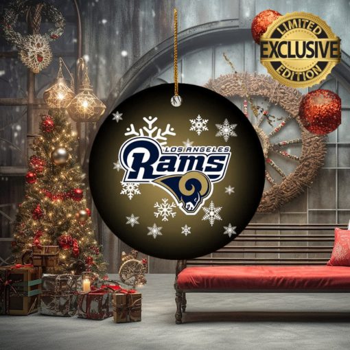 Los Angeles Rams NFL Merry Christmas Circle Decorations Ornament