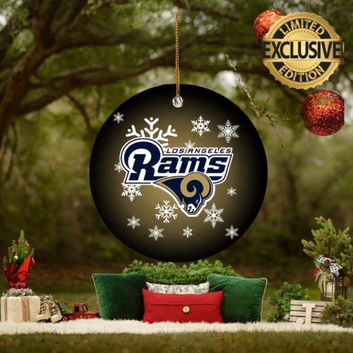 Los Angeles Rams NFL Merry Christmas Circle Decorations Ornament