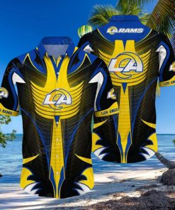 Los Angeles Rams NFL Natural Logo All Over Print Hawaiian Shirt Gift For Fans