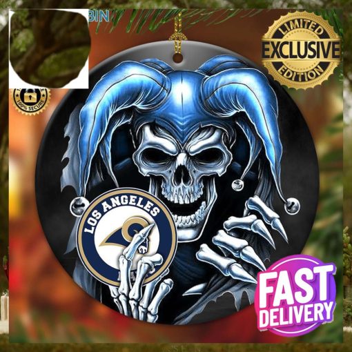 Los Angeles Rams NFL Skull Joker 2023 Holiday Gifts Christmas Decorations Ornament