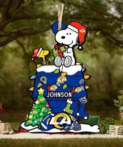 Los Angeles Rams NFL Snoopy Ornament Personalized Christmas 2023 Holidays