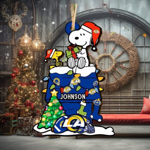 Los Angeles Rams NFL Snoopy Ornament Personalized Christmas 2023 Holidays